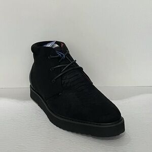 Tayno chukka boot black casual suede Oxford thick sole